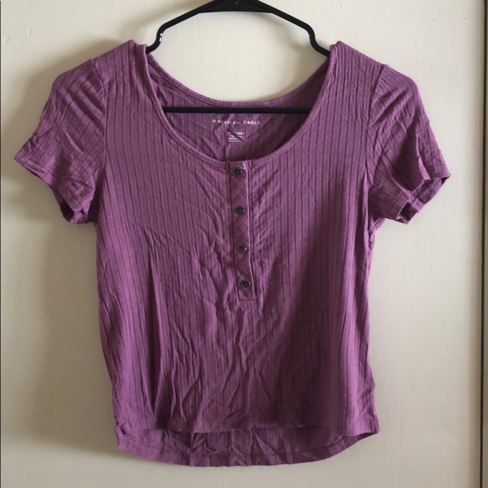 Ribbed, Purple Crop Top!